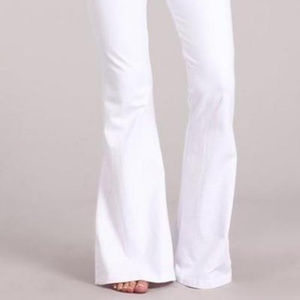 Chatoyant White Bell Bottom Pants